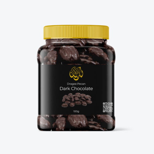 deliciouspecan-jar-100g-dark Dark Chocolate Dragee Pecan